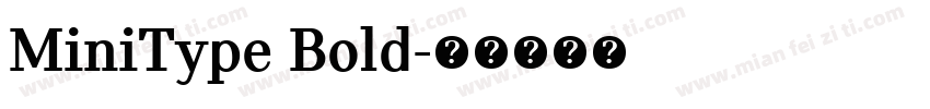 MiniType Bold字体转换